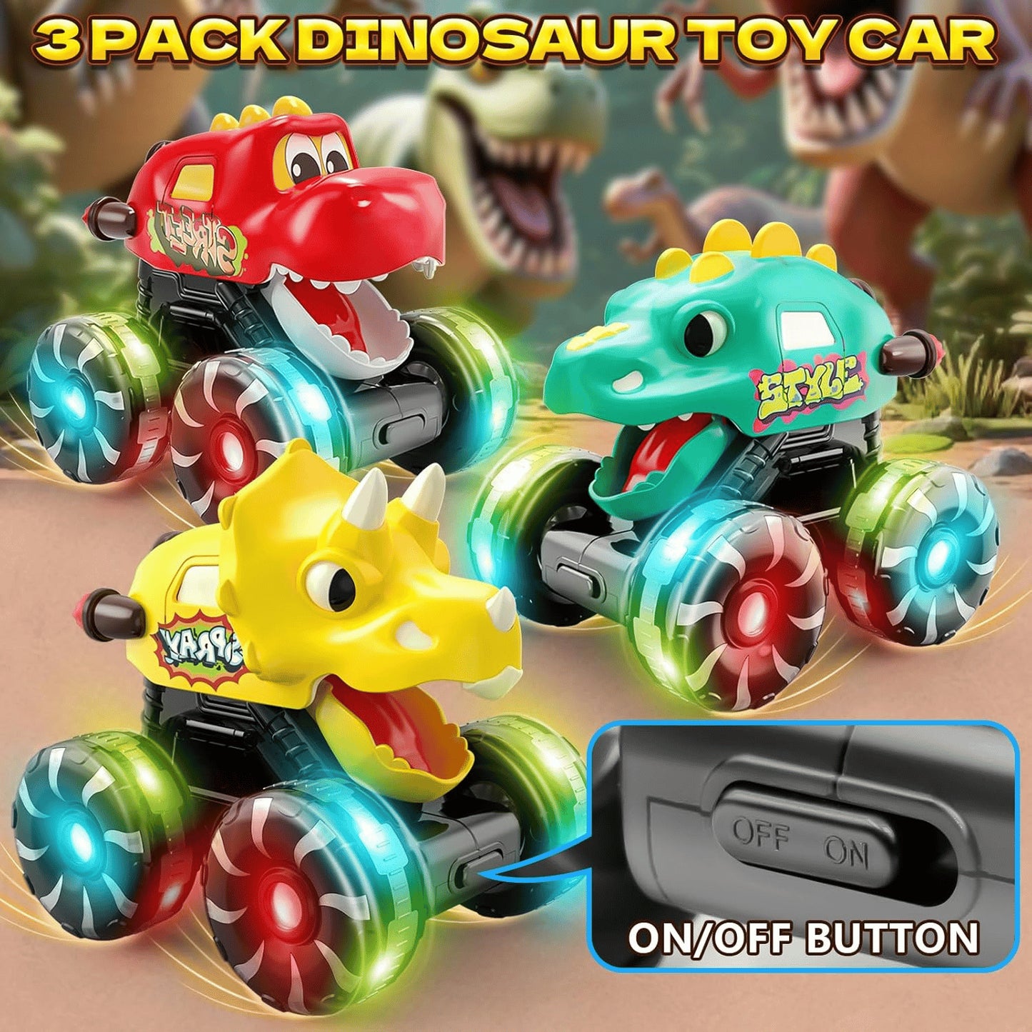 Press & Go Dino Monster Truck ~ The push-and-go toy that never gets old-
