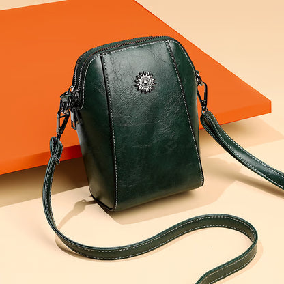 Soft Leather Mobile Phone Messenger Bag ~ Everyday luxury in a compact size.