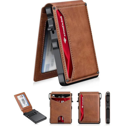 Smart Pop-Up Wallet ~ Instant card access with slim RFID protection.
