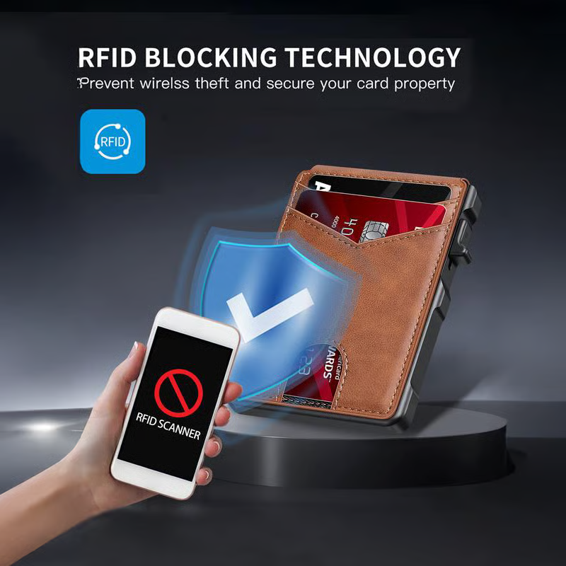 Smart Pop-Up Wallet ~ Instant card access with slim RFID protection.