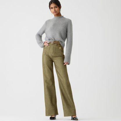 Tummy Control Sailor Wide Leg Trouser ~ Flatten your belly and fake longer legs in seconds
