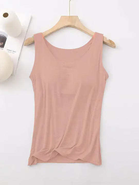 Tank Top with Built-in Bra ~ Stay comfy, supported, and wire-free