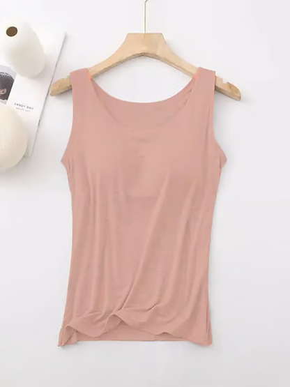 Tank Top with Built-in Bra ~ Stay comfy, supported, and wire-free