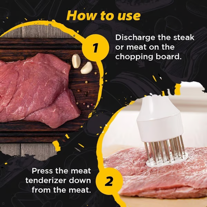 Stainless Steel Meat Tenderizer ~ Turn any cut into a steakhouse-quality bite