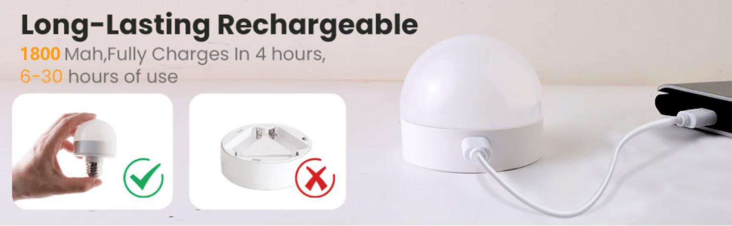 Rechargeable Light Bulbs with Remote Control ~ Wireless lighting with 15 mood options