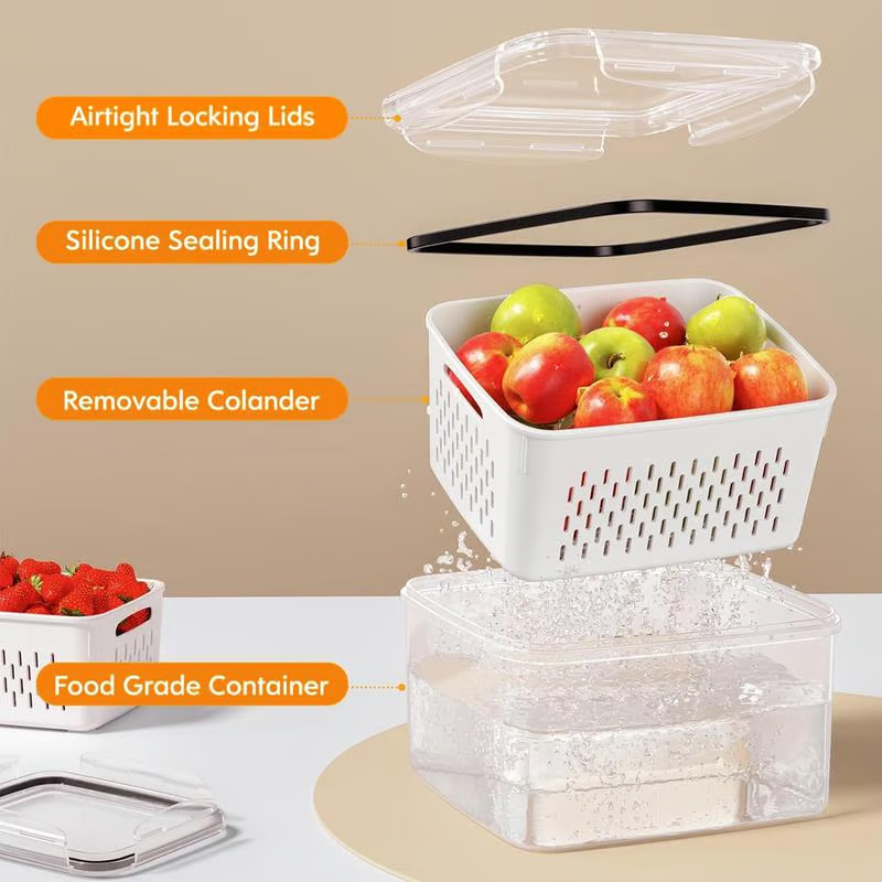 Food Storage Box With Drain Basket ~ Built for Real Kitchens
