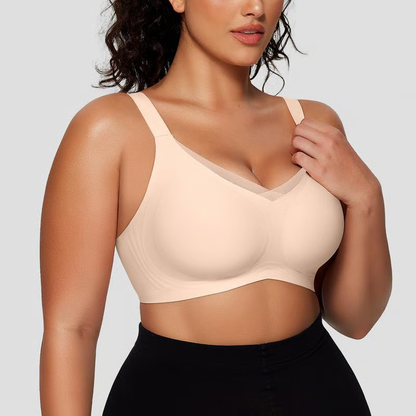 Wireless V-Neck Mesh Bralette ~ Full support, zero pain, all-day comfort.
