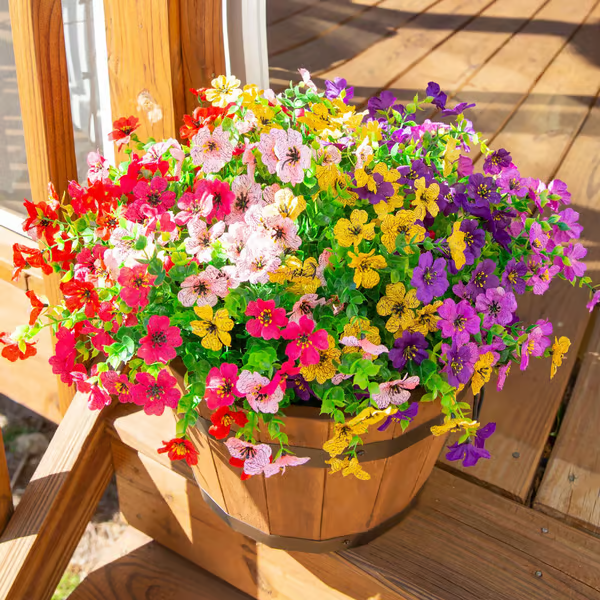 UV Resistant Lifelike Artificial Flowers ~ Brighten your garden with zero upkeep