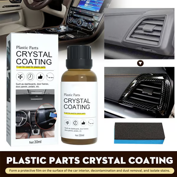 Plastic Parts Crystal Coating ~ Restore faded interiors in one swipe