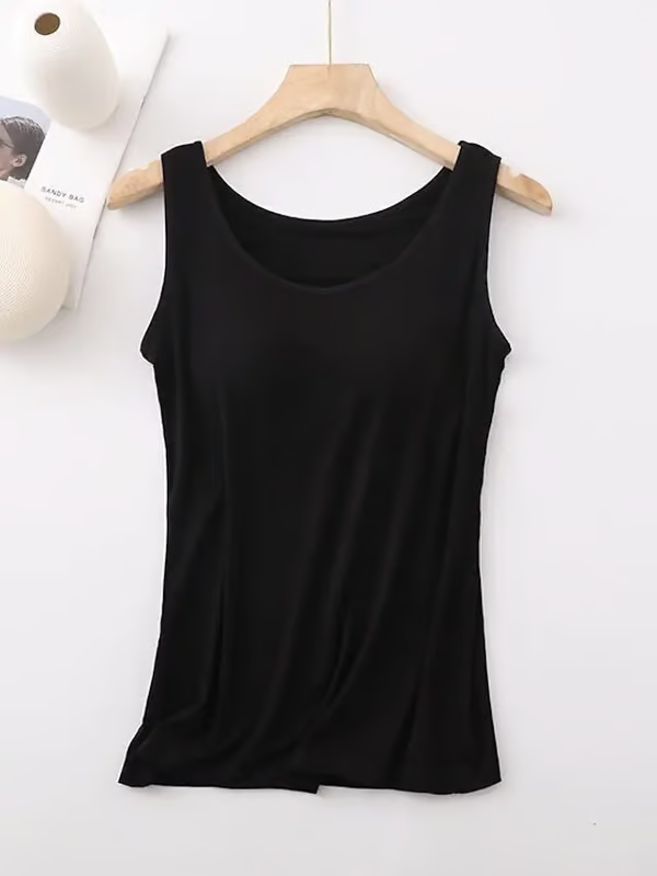 Tank Top with Built-in Bra ~ Stay comfy, supported, and wire-free