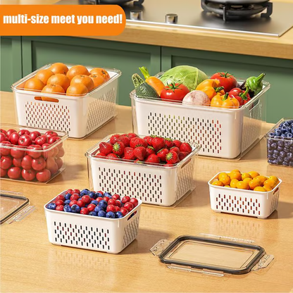 Food Storage Box With Drain Basket ~ Built for Real Kitchens