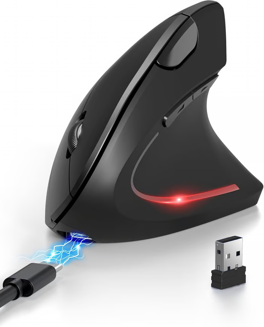 Ergonomical Vertical Mouse ~ Natural grip for all-day comfort and control.