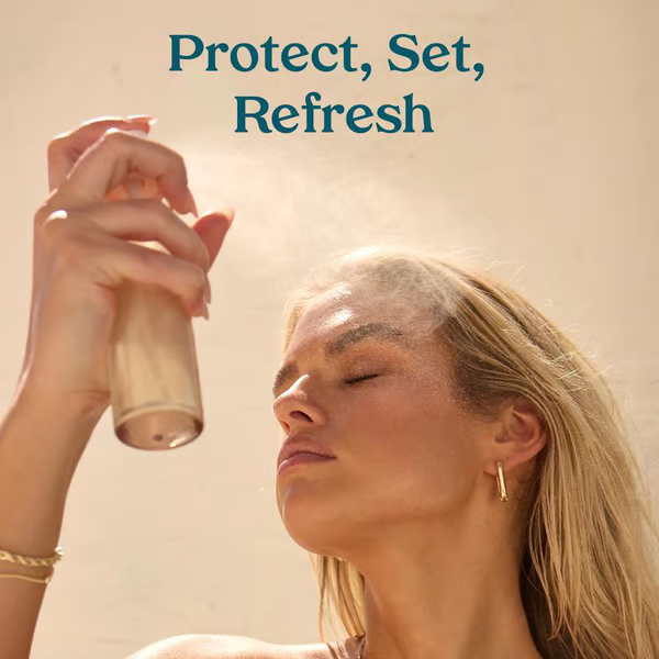 Sunglaze Setting Mist ~ Weightless SPF 50 & makeup lock in one spray.