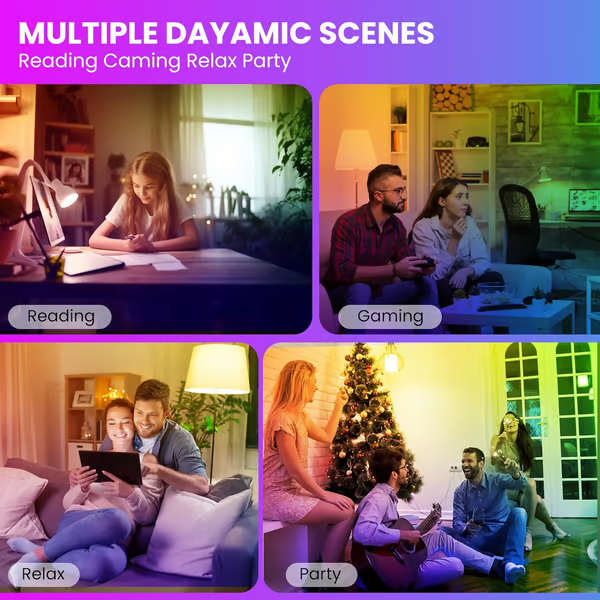 Rechargeable Light Bulbs with Remote Control ~ Wireless lighting with 15 mood options