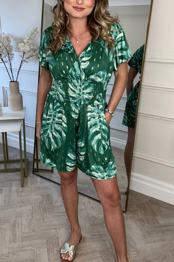 Floral Polka Dot Pocket Rompers ~ All-day comfort with effortless summer style
