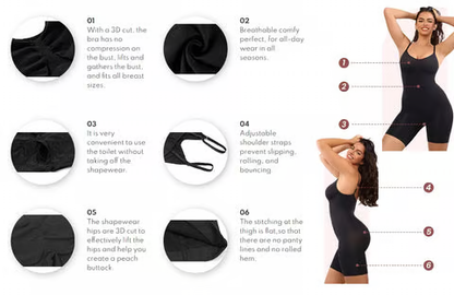 Shapewear Tummy Control Body Shaper ~ Lift your bust, slim your waist, shape your thighs