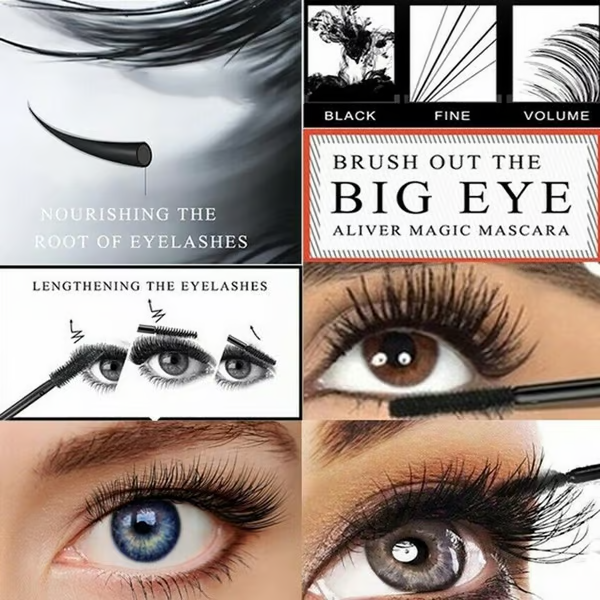 Waterproof Silk Fibre Thick Lengthening Mascara ~ 500% Volume, Zero Extensions Needed.