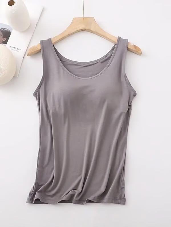 Tank Top with Built-in Bra ~ Stay comfy, supported, and wire-free