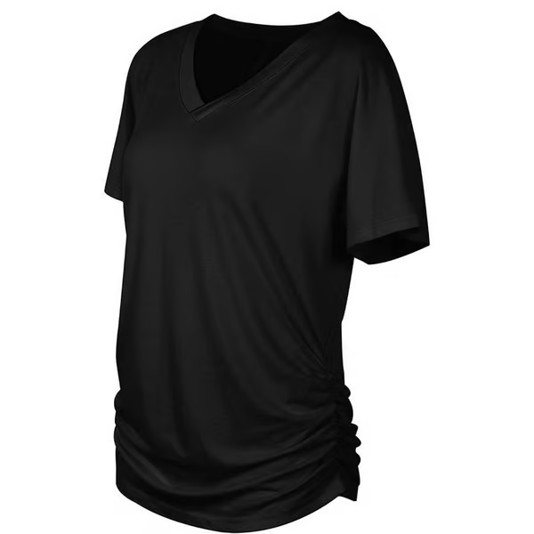 Short Sleeve V Neck Dolman Tops ~ Your go-to top for comfort and confidence-