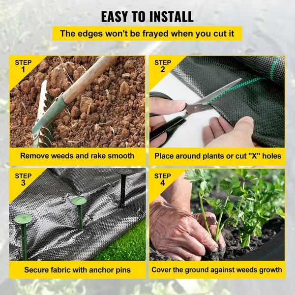 Premium Woven Weed Barrier ~ No chemicals, no mess, just results