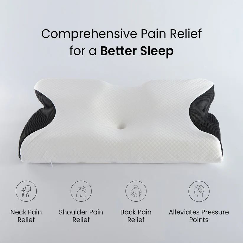 Premium Ergonomic Pillow ~ Designed for Side, Back & Stomach Sleepers