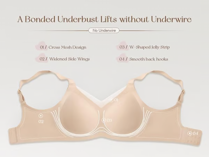 Wireless V-Neck Mesh Bralette ~ Full support, zero pain, all-day comfort.