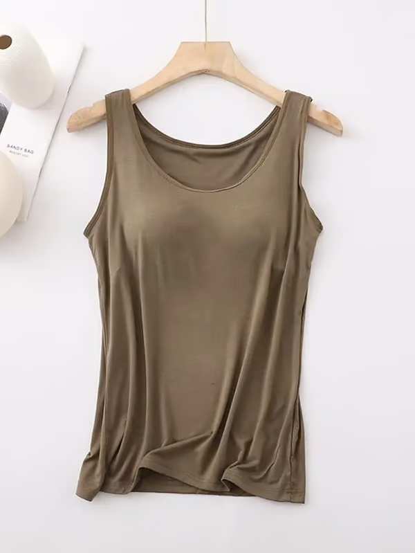 Tank Top with Built-in Bra ~ Stay comfy, supported, and wire-free