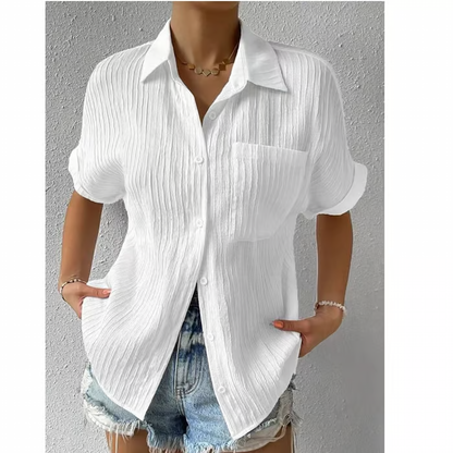 Crew Neck Lace Loose Shirt ~ The shirt that does all the work for you.
