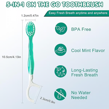5-in-1 Oral Care Set (Pack of 26) ~ Includes Toothbrush, Paste, Floss, and More.