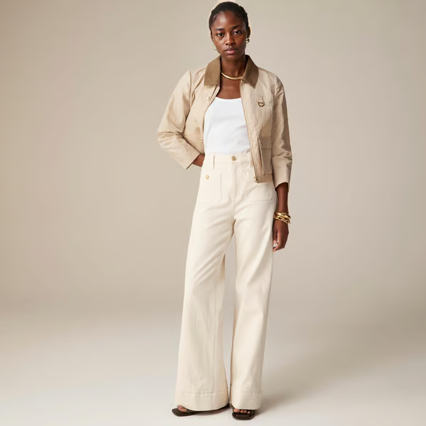 Tummy Control Sailor Wide Leg Trouser ~ Flatten your belly and fake longer legs in seconds