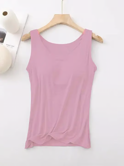 Tank Top with Built-in Bra ~ Stay comfy, supported, and wire-free