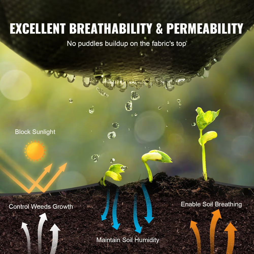 Premium Woven Weed Barrier ~ No chemicals, no mess, just results
