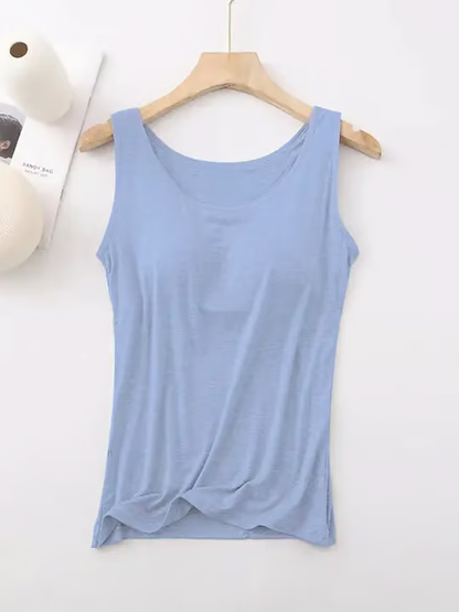 Tank Top with Built-in Bra ~ Stay comfy, supported, and wire-free