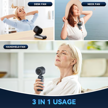 Portable Handheld Turbo Fan ~ Instant cooling power in your pocket.