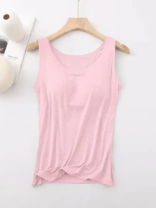 Tank Top with Built-in Bra ~ Stay comfy, supported, and wire-free