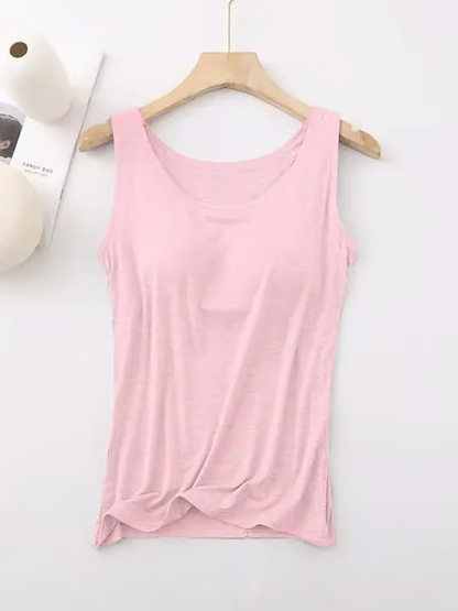 Tank Top with Built-in Bra ~ Stay comfy, supported, and wire-free