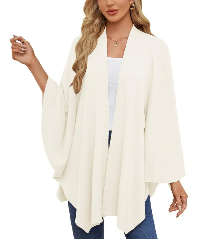 Oversized Shawl Poncho ~ Your all-season essential for chic, effortless layering.