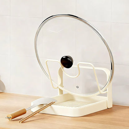 Kitchen Pot Lid Storage Rack ~ Instantly organize lids and keep counters dry.