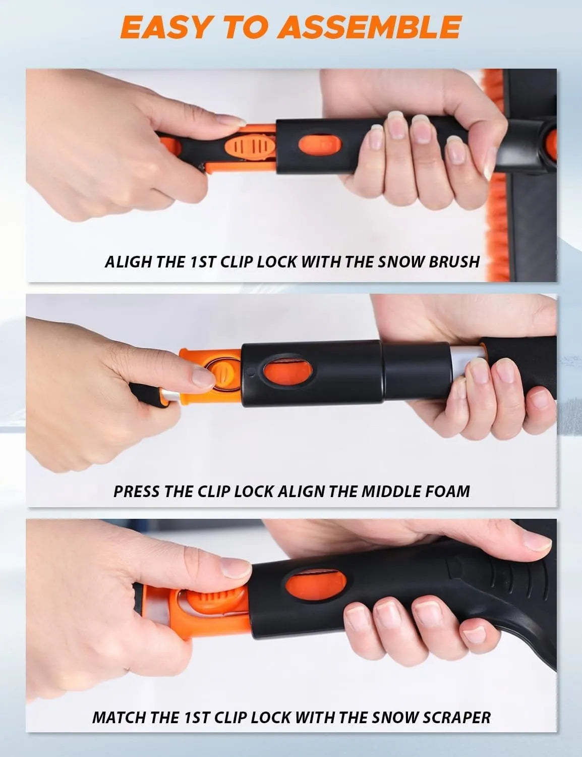 Extendable Snow Brush & Ice Scraper ~ Faster snow removal for SUVs and trucks.