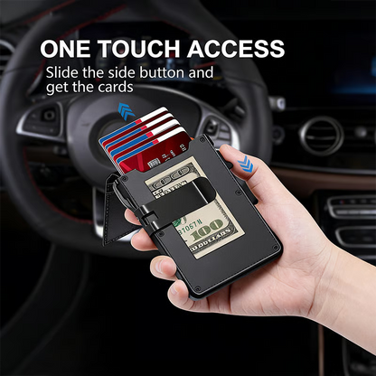 Smart Pop-Up Wallet ~ Instant card access with slim RFID protection.