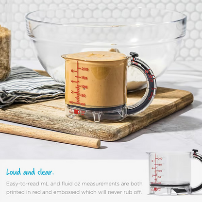 4-in-1 Adjustable Measuring Cup ~ From flour to honey, one cup rules them all