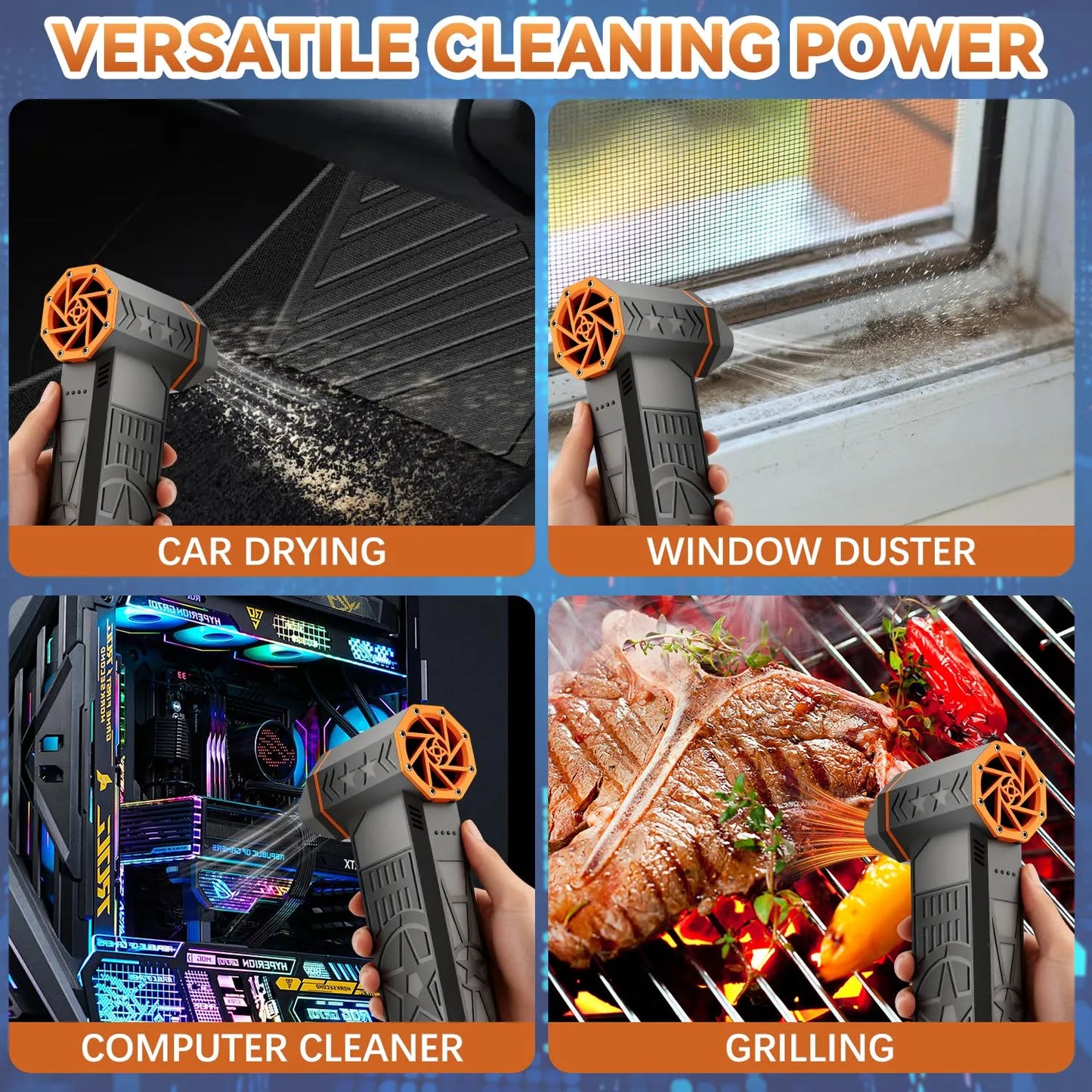 Thermal Snow Blower ~ Blasts snow off your car in seconds.