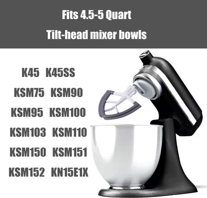Flex edge beater for mixers ~ Smooth, Even Mixing with Zero Scraping.