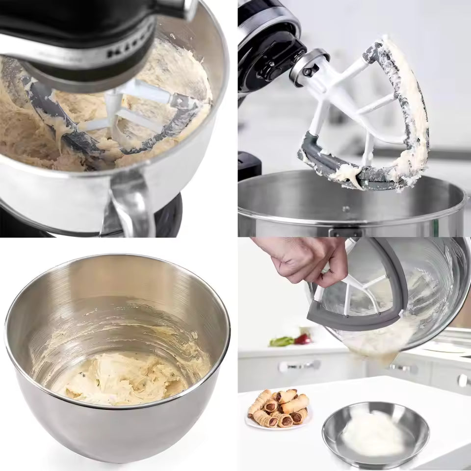 Flex edge beater for mixers ~ Smooth, Even Mixing with Zero Scraping.