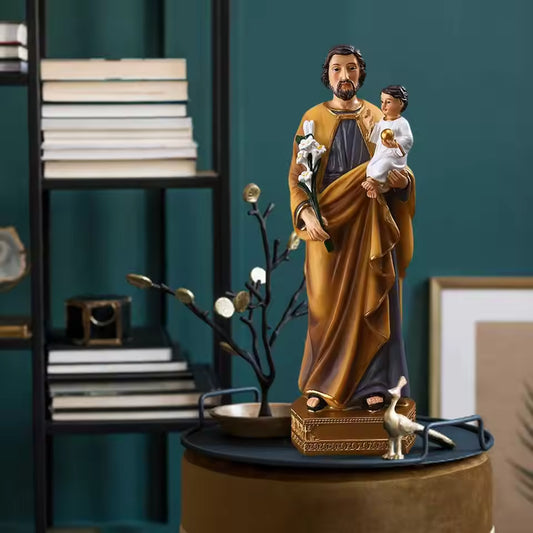 Saint Joseph with Child Jesus Statue