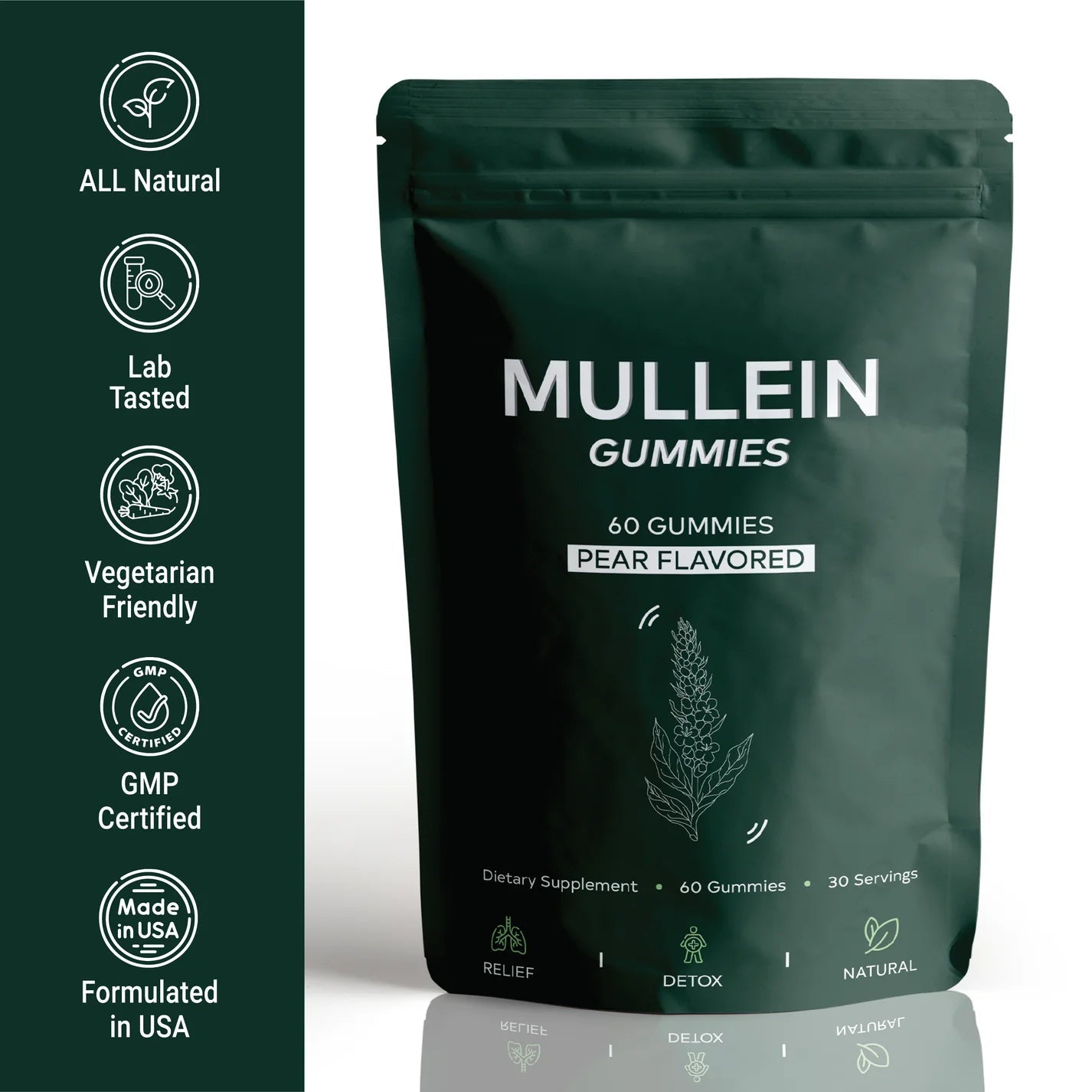 Mullein Lung Detox Gummies ~ Clear Mucus & Boost Respiratory Health~