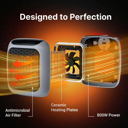 Plug-In Wall Heater ~ Targeted warmth for bedrooms and offices.