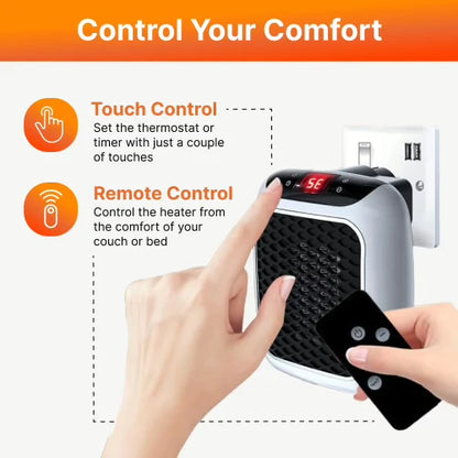 Plug-In Wall Heater ~ Targeted warmth for bedrooms and offices.