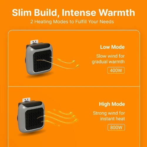 Plug-In Wall Heater ~ Targeted warmth for bedrooms and offices.