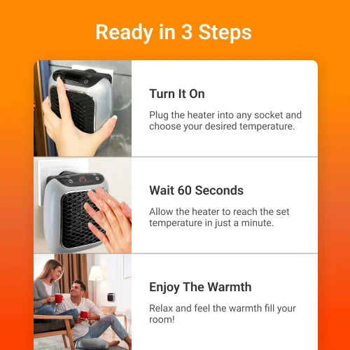 Plug-In Wall Heater ~ Targeted warmth for bedrooms and offices.